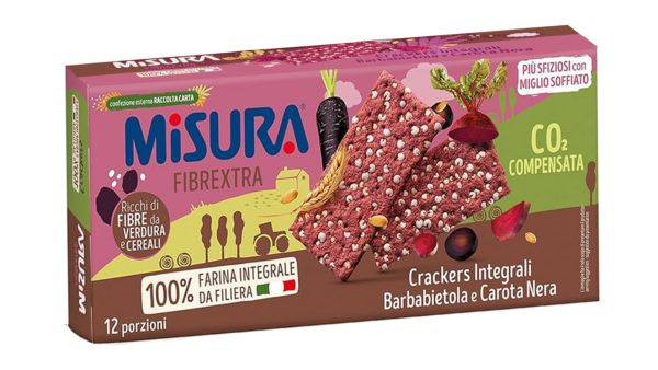Misura Fibrextra Crackers Integrali Barbabietola e Carota Nera 385g