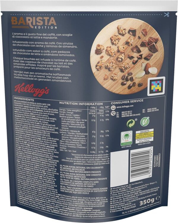 Kellogg's Extra Barista Caffè e Cioccolato 350g retro