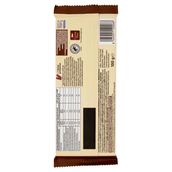 Nestlè Tavoletta Galak Ripieno di latte 100g retro