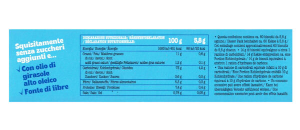 Gullon Petit Tostada Zero Zuccheri Aggiunti 350g ingredienti