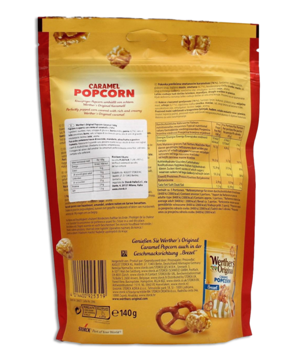 Werther's Original Classic Pop Corn al Caramello 140g retro