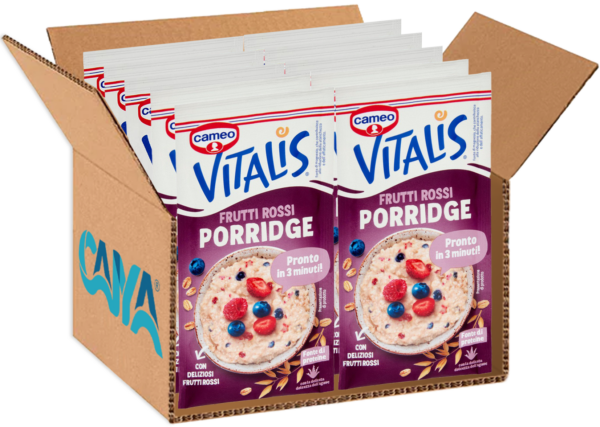 Cameo Vitalis Porridge Frutti Rossi 56g box