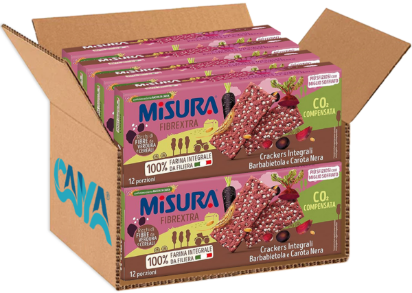 Misura Fibrextra Crackers Integrali Barbabietola e Carota Nera 385g box