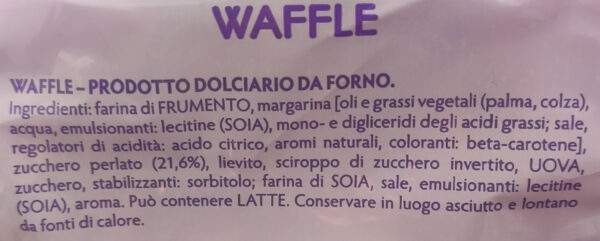 Bauli Waffle 210g ingredienti