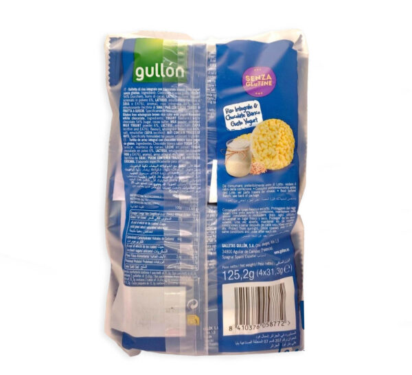 Gullon Gallette Integrali al Cioccolato Bianco 125g retro