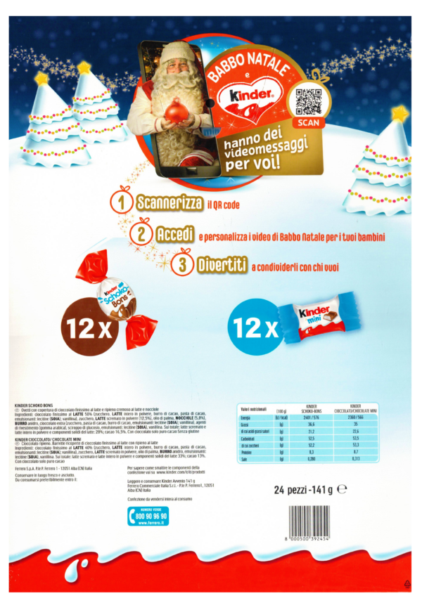 Kinder Calendario dell’Avvento Slim 141g retro