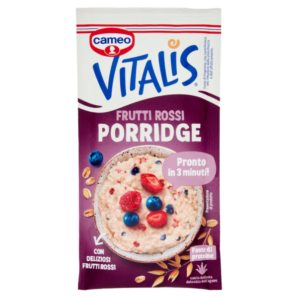Cameo Vitalis Porridge Frutti Rossi 56g