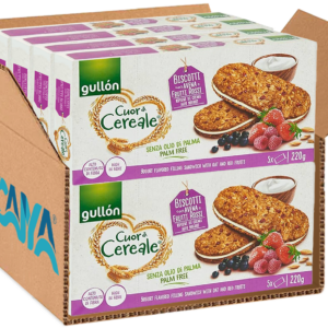 Gullon Cuor di Cereale Ripieno e Frutti Rossi 220g box