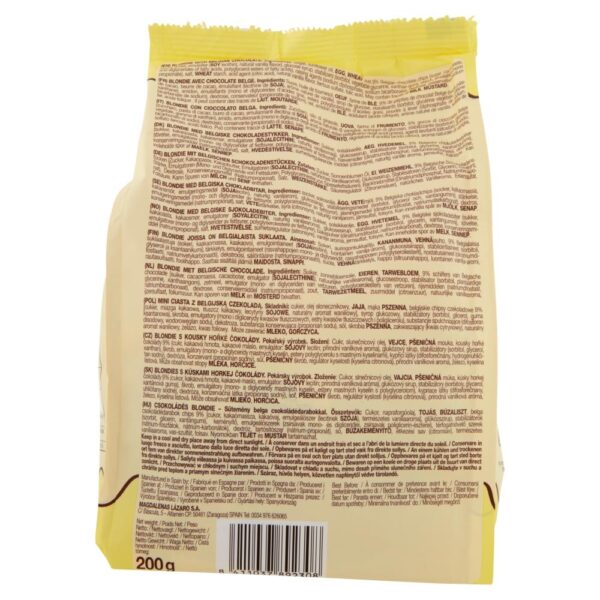 Mr. Brownie Blondies Vaniglia e Gocce di Cioccolato 200g retro