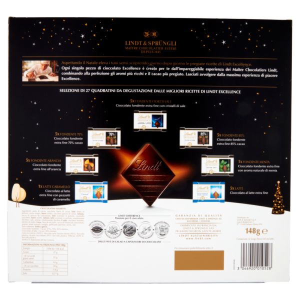 Lindt Calendario dell'Avvento Le Alcoliche 317g retro