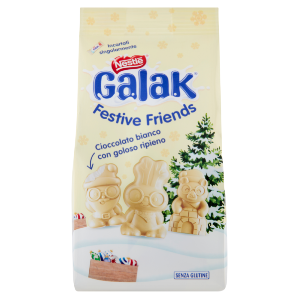Galak Festive Friends Personaggi di Cioccolato Bianco con Cereali 147g