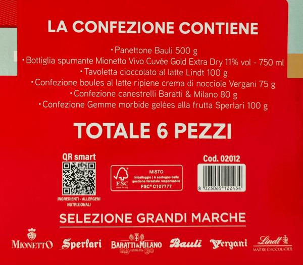Le Cadeau Strenna Dolce Natale Panettone 6 Pezzi