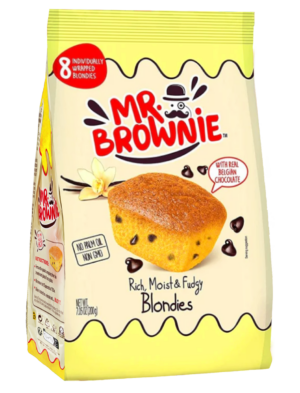 Mr. Brownie Blondies Vaniglia e Gocce Cioccolato 200g
