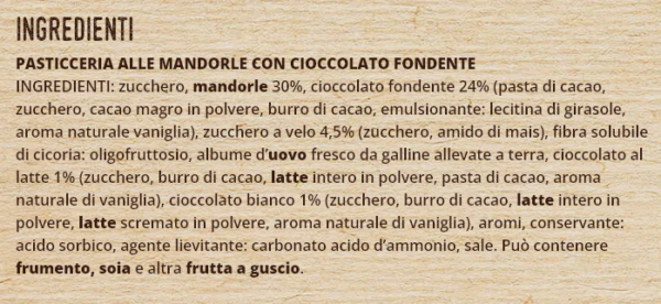 Sapori Ricciarelli Assortiti 192g ingredienti