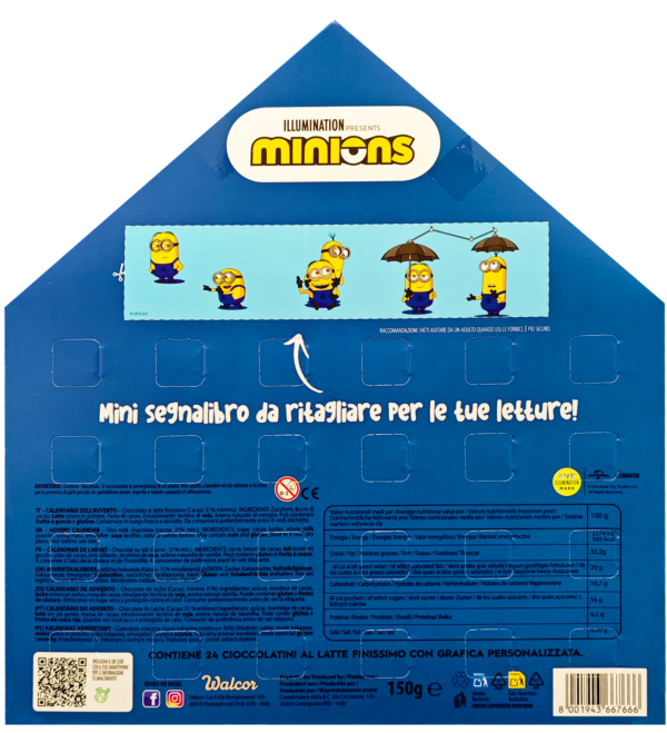 Walcor Minions Calendario dell'Avvento + Omaggio 150g retro
