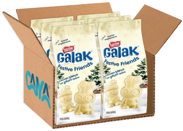 Galak Festive Friends Personaggi di Cioccolato Bianco con Cereali 147g - immagine 7