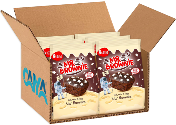 Mr. Brownie Star Brownies con Decorazioni Stelle 200g box