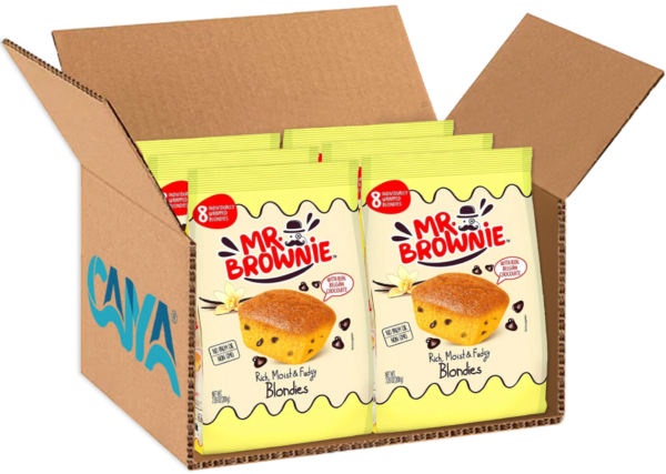Mr. Brownie Blondies Vaniglia e Gocce di Cioccolato 200g box