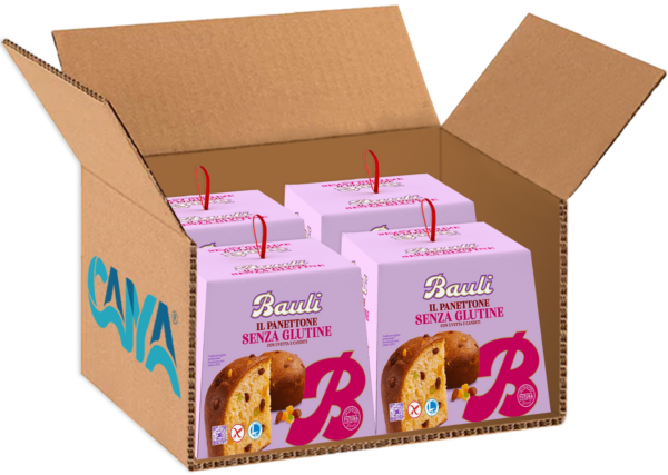 Bauli Panettone Senza Glutine Uvetta e Canditi 400g box