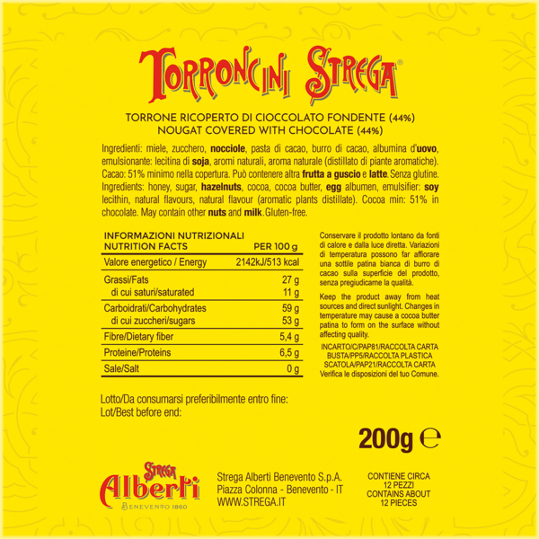 Strega Torroncini Teneri Assortiti 200g retro