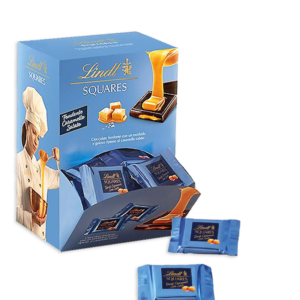 Lindt Lindor Squares Cioccolato Fondente e Caramello Salato Bocca di Lupo 1200g