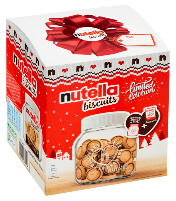 Nutella Biscuits con Biscottiera in Vetro 304g
