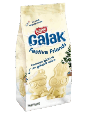 Galak Festive Friends Personaggi di Cioccolato Bianco con Cereali 147g
