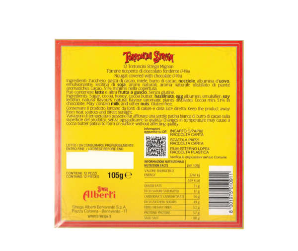 Strega Torroncini Mignon 105g ingredienti