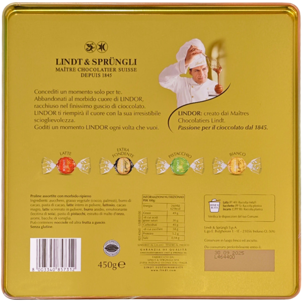 Lindt Lindor Escape LATTA Cioccolatini Assortiti 450g