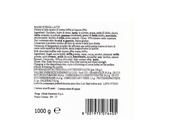 Magie Strega Alberti Latte 1kg ingredienti