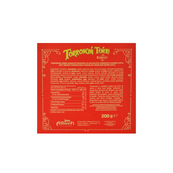 Strega Torroncini Teneri Assortiti 200g ingredienti