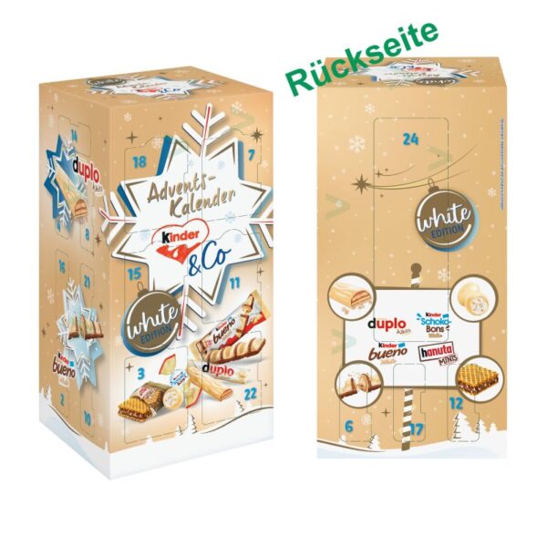 Kinder & Co. White Edition Calendario dell'Avvento 263g