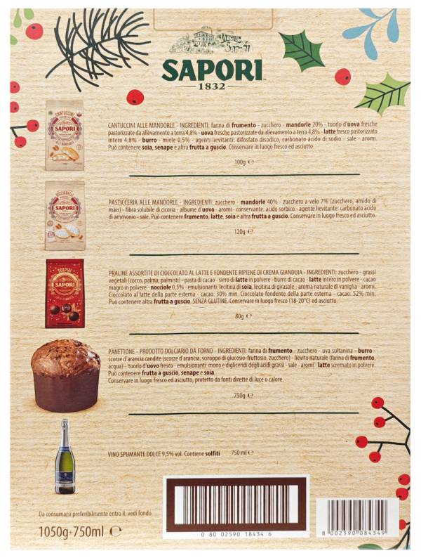 Sapori Confezione Dolce Emozione Panettone 5 Pezzi
