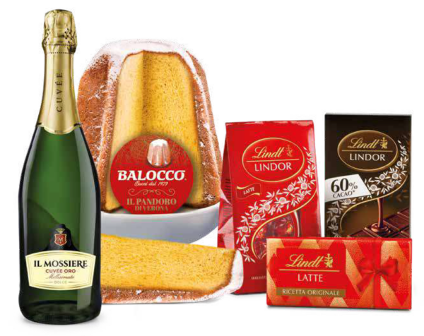 Regalidea Strenna E' Natale con Lindt Panettone 5 Pezzi
