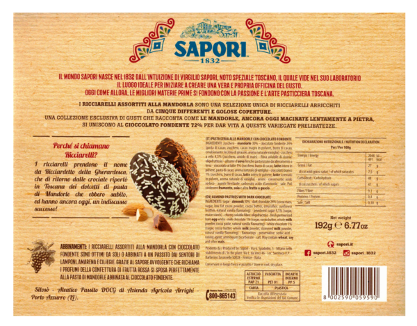 Sapori Ricciarelli Assortiti 192g retro