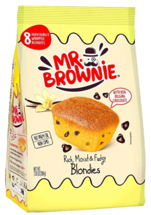 Mr. Brownie Blondies Vaniglia e Gocce di Cioccolato 200g