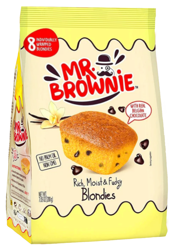 Mr. Brownie Blondies Vaniglia e Gocce di Cioccolato 200g