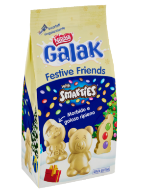 Galak Festive Friends Personaggi di Cioccolato Bianco con Smarties 147g