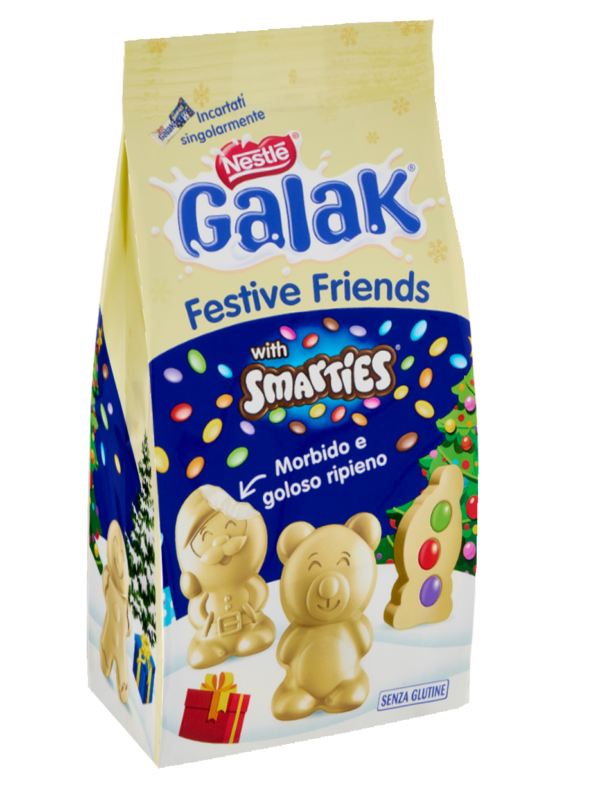 Galak Festive Friends Personaggi di Cioccolato Bianco con Smarties 147g