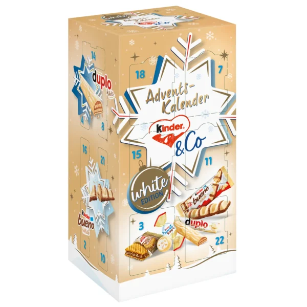Kinder & Co. White Edition Calendario dell'Avvento 263g