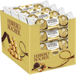 Ferrero Rocher Cubo Espositore con 16 Confezioni da 3 Praline 37.5g