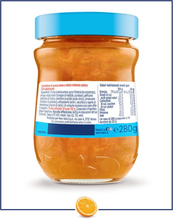 Hero Marmellata Light Arance Amare 280g retro