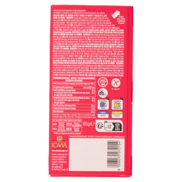 Vanini Tavoletta Tasting Experience Double Cheescake Amarena 85g