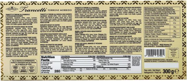 Condorelli Trancetti Torrone Morbido non Ricoperto 300g retro