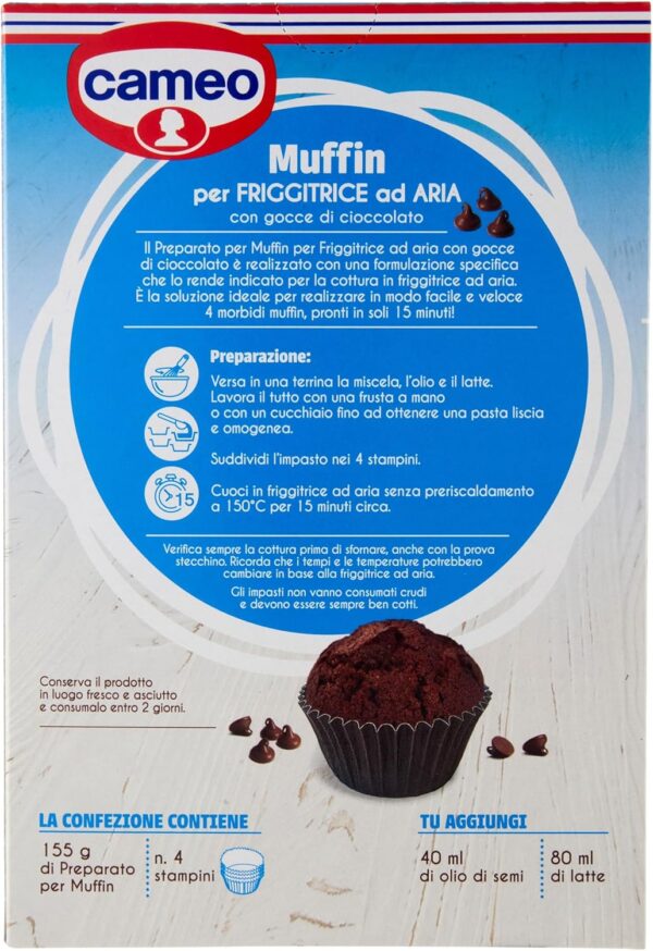 Cameo Kit Muffin con Gocce di Cioccolato 155g retro