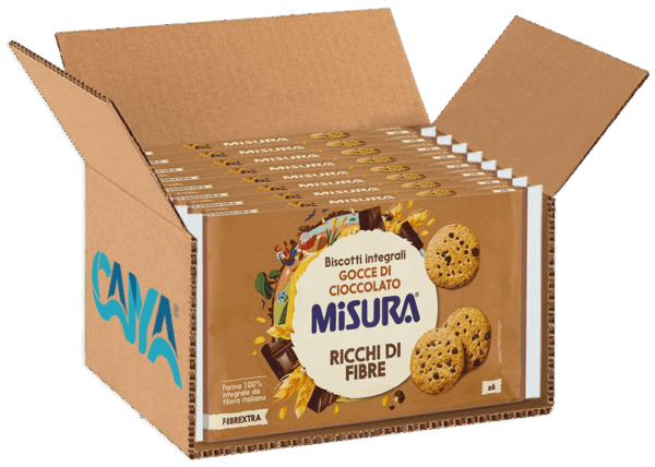 Misura Fibrextra Biscotti Farina Integrale con Gocce Cioccolato 280g box