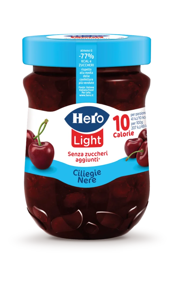 Hero Confettura Light Ciliegie Nere 280g
