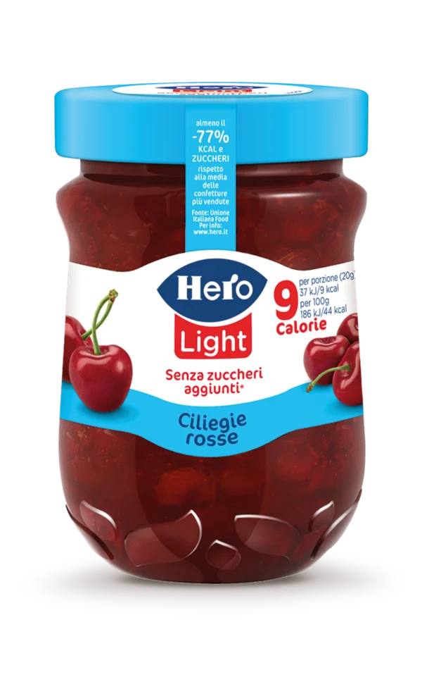 Hero Confettura Light Ciliegie Rosse 280g