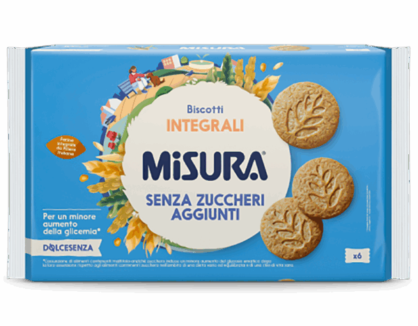 Misura Dolcesenza Biscotti Integrali con Cereali Senza Zuccheri Aggiunti 280g