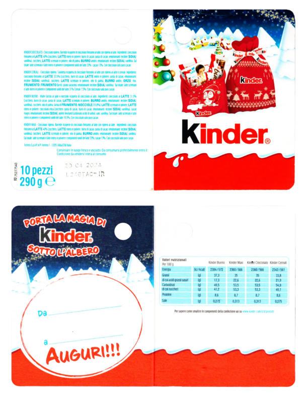 Kinder Happy Snack 290g ingredienti